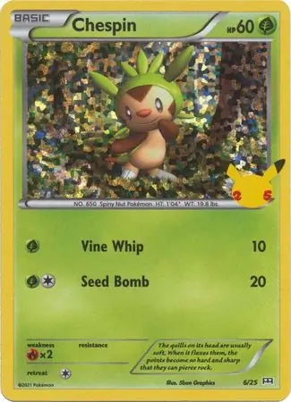 McDonald’s 25th Anniversary Holo Chespin #6